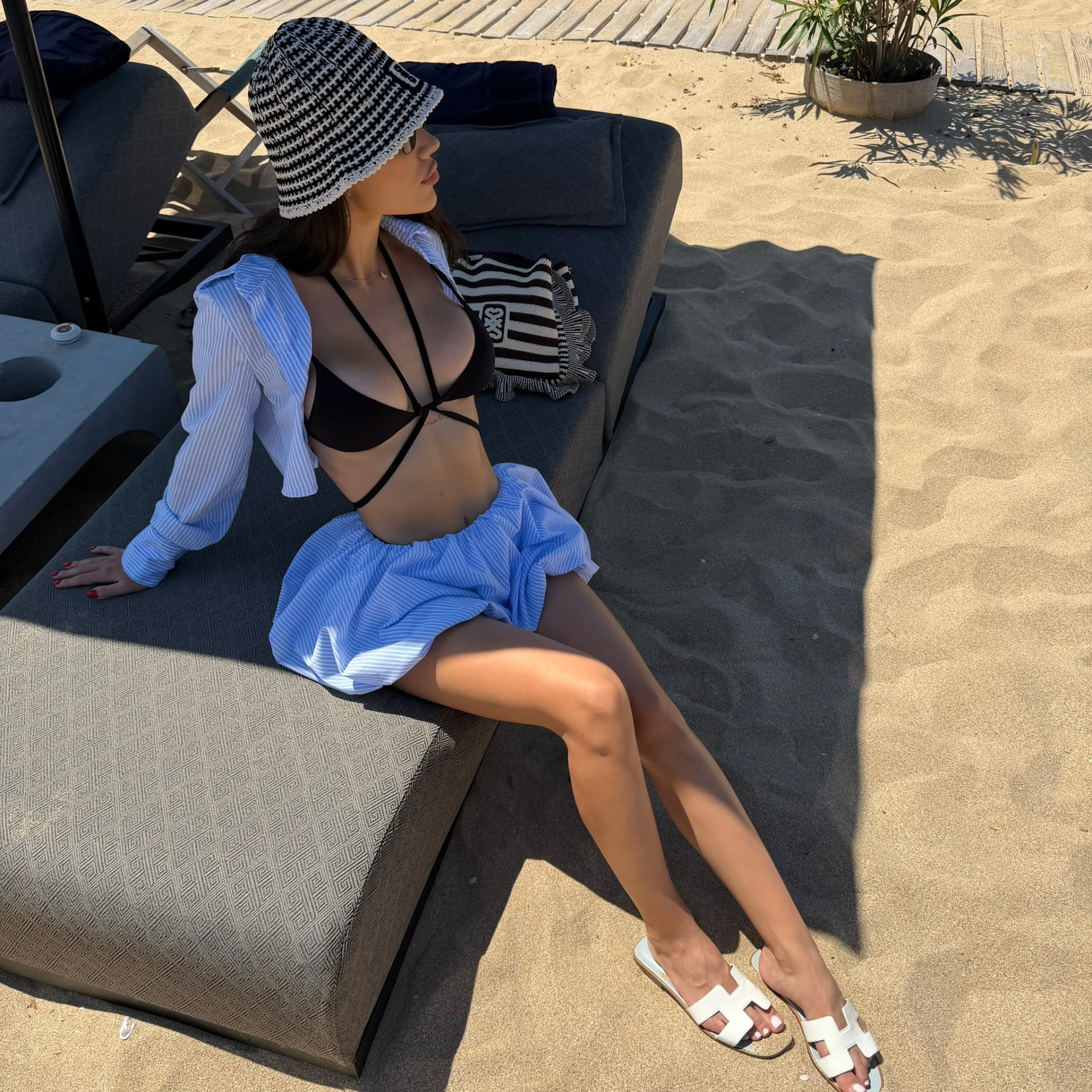 Azure Set styled on a beach bed