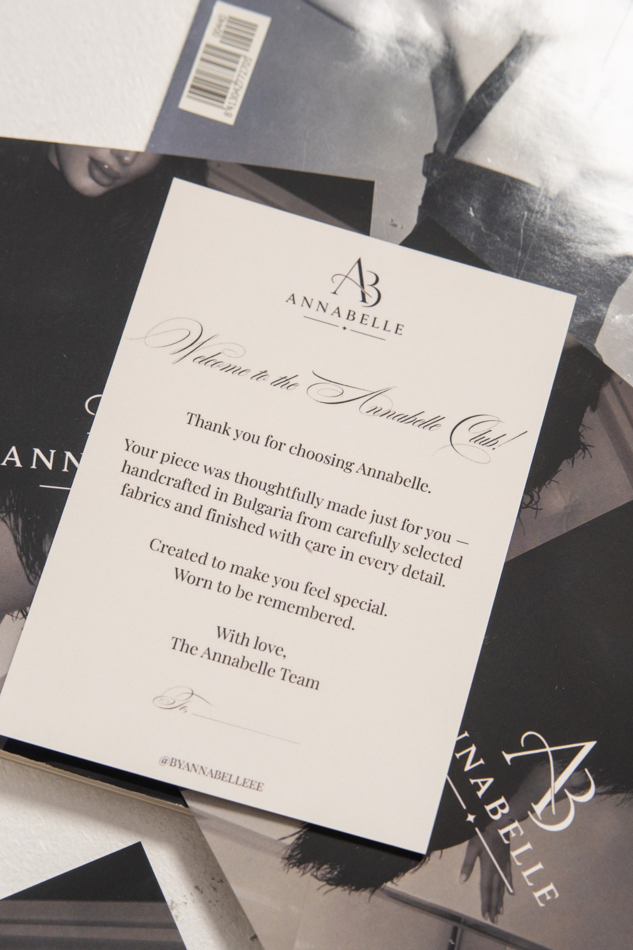 Welcome to the Annabelle Club card
